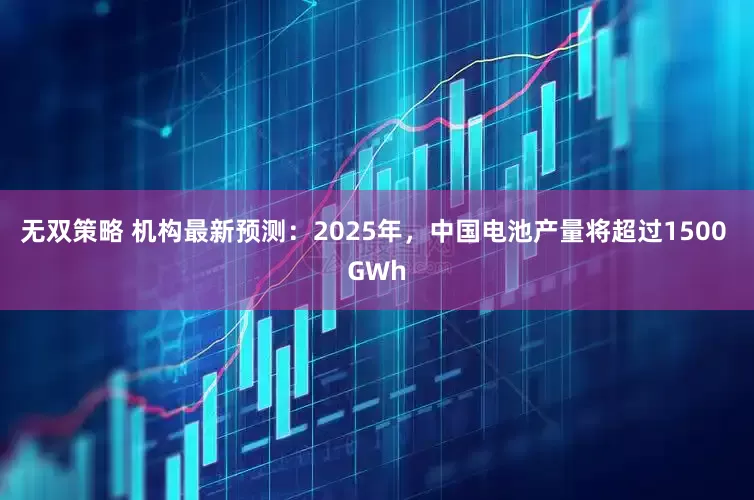无双策略 机构最新预测：2025年，中国电池产量将超过1500 GWh